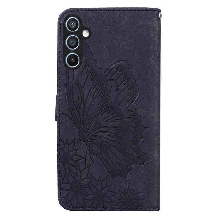 For Samsung Galaxy S25 FE 5G Retro Skin Feel Butterflies Embossing Horizontal Flip Leather Phone Case(Black)