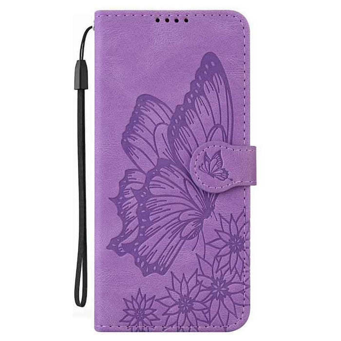 For Samsung Galaxy S25 FE 5G Retro Skin Feel Butterflies Embossing Horizontal Flip Leather Phone Case(Purple)