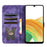 For Samsung Galaxy S25 FE 5G Butterfly Cat Embossing Flip Leather Phone Case(Purple)