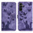 For Samsung Galaxy S25 FE 5G Butterfly Cat Embossing Flip Leather Phone Case(Purple)