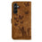 For Samsung Galaxy S25 FE 5G Butterfly Cat Embossing Flip Leather Phone Case(Brown)