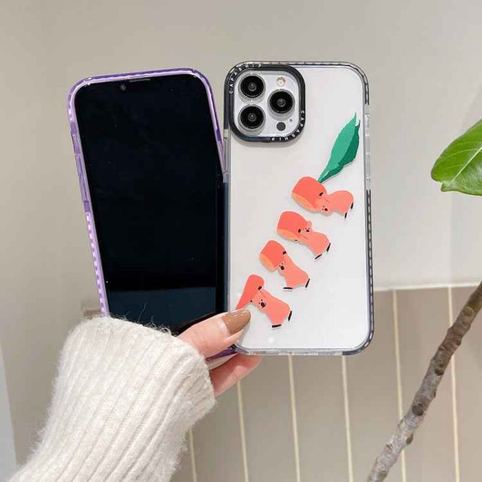 For iPhone 16 Simple Illustration Pattern Full Coverage Phone Case(Piglet)
