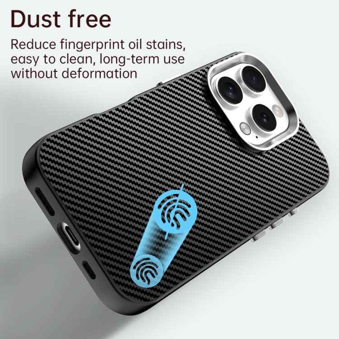 For iPhone 16 Pro Carbon Fiber Series IMD Phone Case(Black)