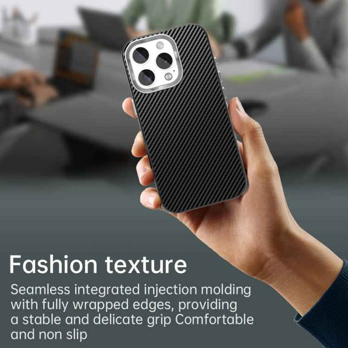 For iPhone 16 Pro Carbon Fiber Series IMD Phone Case(Black)