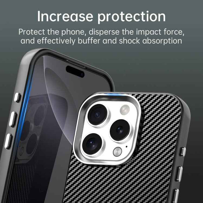 For iPhone 16 Pro Carbon Fiber Series IMD Phone Case(Black)