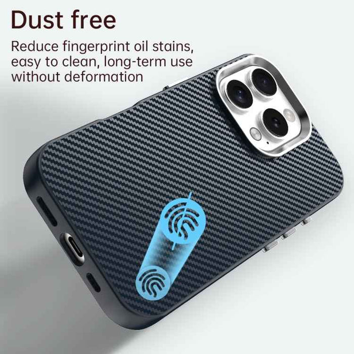 For iPhone 16 Pro Carbon Fiber Series IMD Phone Case(Blue)