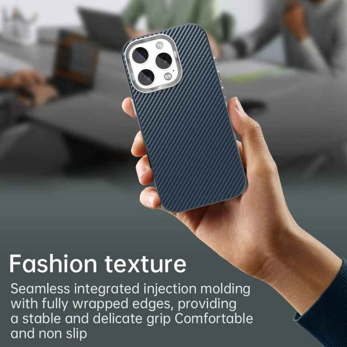 For iPhone 16 Pro Carbon Fiber Series IMD Phone Case(Blue)