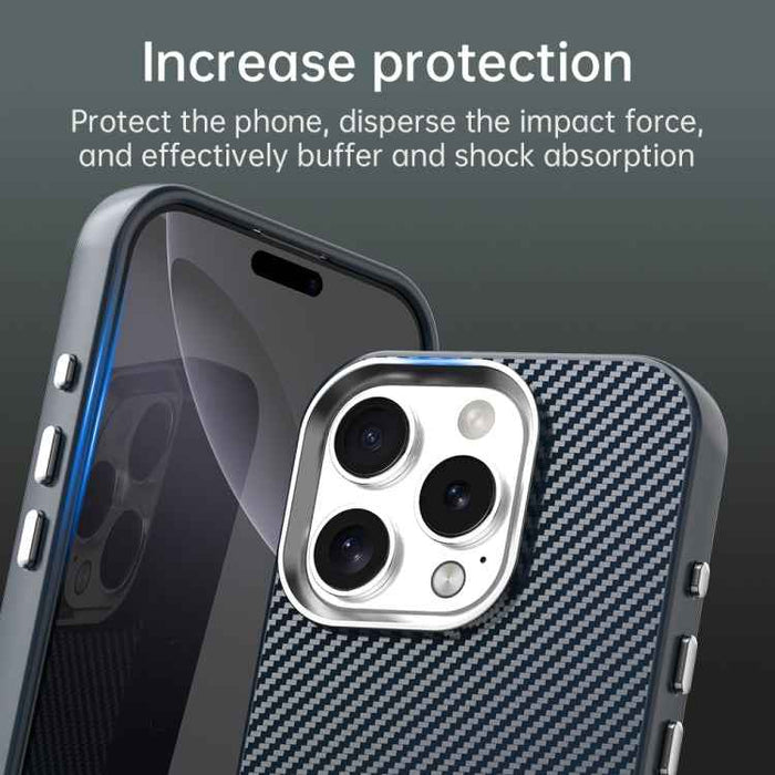 For iPhone 16 Pro Carbon Fiber Series IMD Phone Case(Blue)