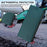For iPhone 17 Pro Max RC01 Dual-Folded Magnetic Suction RFID Leather Phone Case(Dark Green)