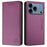 For iPhone 17 Pro Max RC01 Dual-Folded Magnetic Suction RFID Leather Phone Case(Violet)