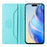 For iPhone 17 Pro RC01 Dual-Folded Magnetic Suction RFID Leather Phone Case(Mint Green)