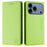 For iPhone 17 Pro RC01 Dual-Folded Magnetic Suction RFID Leather Phone Case(Grass Green)