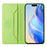 For iPhone 17 Pro RC01 Dual-Folded Magnetic Suction RFID Leather Phone Case(Grass Green)