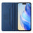 For iPhone 17 Pro RC01 Dual-Folded Magnetic Suction RFID Leather Phone Case(Dark Blue)