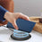 For iPhone 17 Pro RC01 Dual-Folded Magnetic Suction RFID Leather Phone Case(Dark Blue)