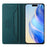 For iPhone 17 Pro RC01 Dual-Folded Magnetic Suction RFID Leather Phone Case(Dark Green)