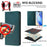 For iPhone 17 Pro RC01 Dual-Folded Magnetic Suction RFID Leather Phone Case(Dark Green)