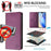 For iPhone 17 Pro RC01 Dual-Folded Magnetic Suction RFID Leather Phone Case(Violet)