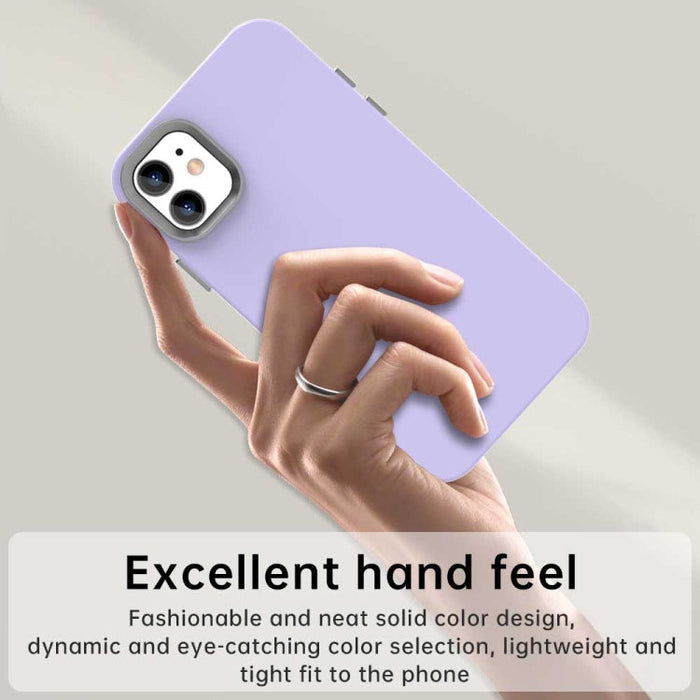 For iPhone 11 Colorful Series Shockproof Phone Case(Purple) - BaskiFit