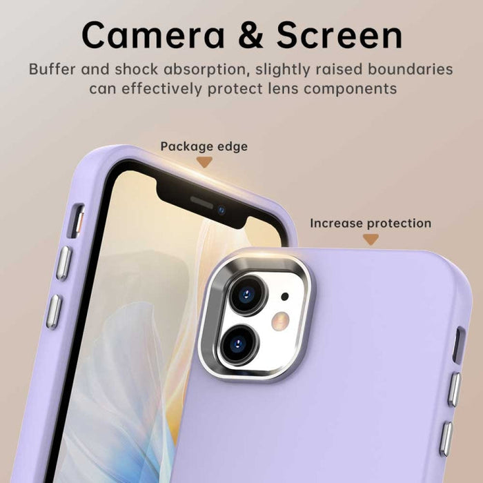 For iPhone 11 Colorful Series Shockproof Phone Case(Purple) - BaskiFit