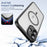 For iPhone 16 Plus Translucent Frosted MagSafe Phone Case with AI Button(Black)