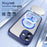 For iPhone 16 Plus Translucent Frosted MagSafe Phone Case with AI Button(Blue)