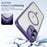 For iPhone 16 Plus Translucent Frosted MagSafe Phone Case with AI Button(Purple)