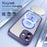 For iPhone 16 Plus Translucent Frosted MagSafe Phone Case with AI Button(Purple)