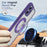 For iPhone 16 Plus Translucent Frosted MagSafe Phone Case with AI Button(Purple)