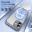 For iPhone 16 Plus Translucent Frosted MagSafe Phone Case with AI Button(Grey)