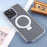 For iPhone 16 Pro Max DFANS DESIGN Frosted Magsafe Magnetic Holder Phone Case(Transparent)