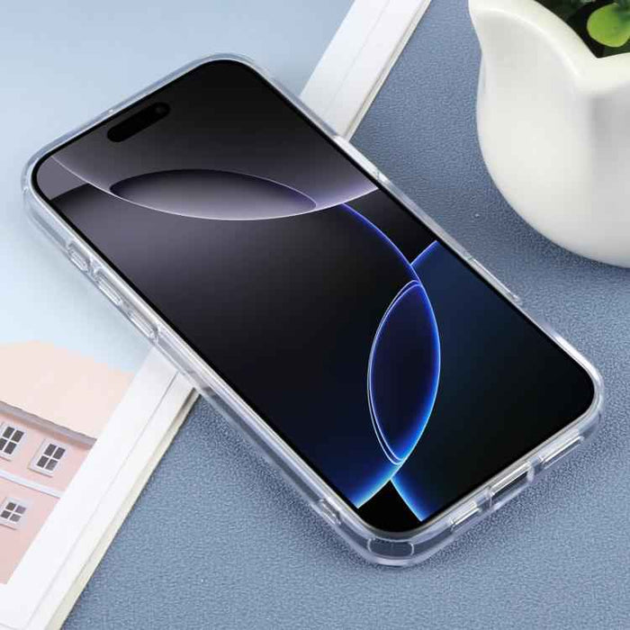 For iPhone 16 Pro Max DFANS DESIGN Frosted Magsafe Magnetic Holder Phone Case(Transparent)