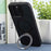 For iPhone 16 Pro Max DFANS DESIGN Frosted Magsafe Magnetic Holder Phone Case(Black)