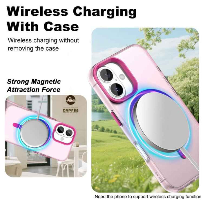 For iPhone 17 IMAK Candy Series Shockproof MagSafe Phone Case(Red)