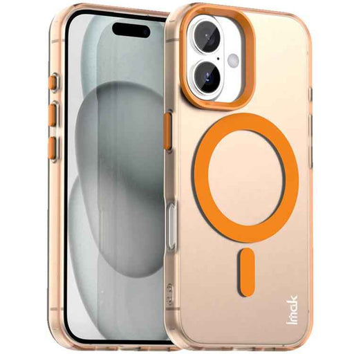 For iPhone 17 IMAK Candy Series Shockproof MagSafe Phone Case(Orange)