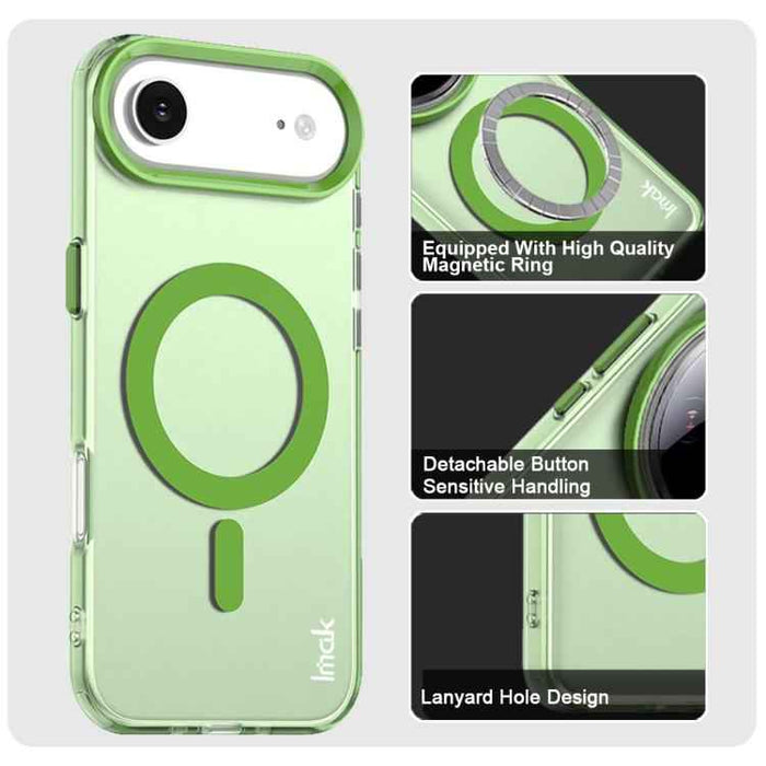 For iPhone 17 Air IMAK Candy Series Shockproof MagSafe Phone Case(Green)