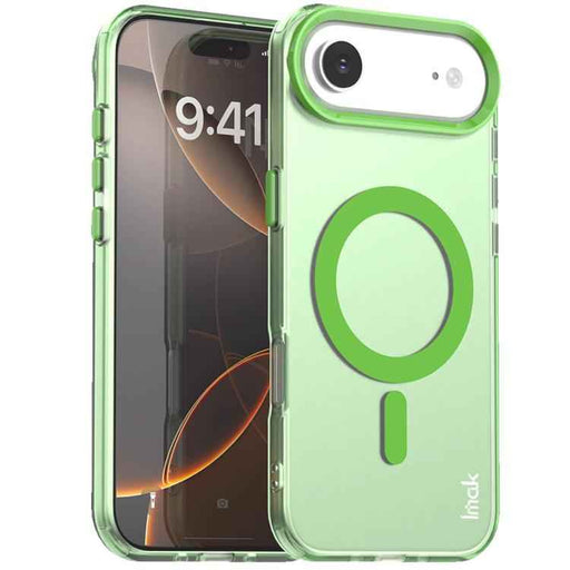 For iPhone 17 Air IMAK Candy Series Shockproof MagSafe Phone Case(Green)
