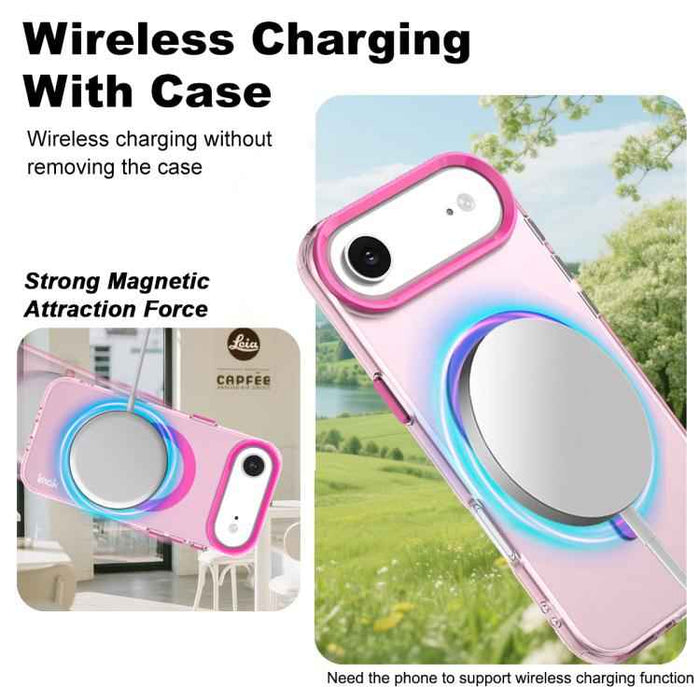 For iPhone 17 Air IMAK Candy Series Shockproof MagSafe Phone Case(Red)