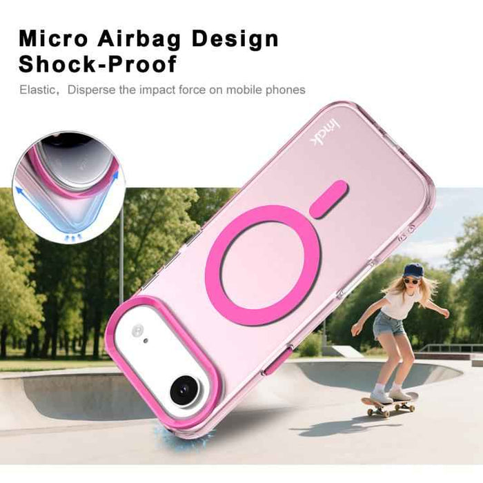 For iPhone 17 Air IMAK Candy Series Shockproof MagSafe Phone Case(Red)