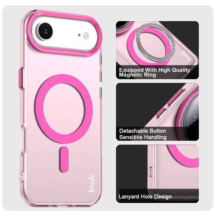 For iPhone 17 Air IMAK Candy Series Shockproof MagSafe Phone Case(Red)