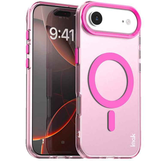 For iPhone 17 Air IMAK Candy Series Shockproof MagSafe Phone Case(Red)