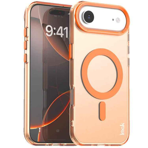 For iPhone 17 Air IMAK Candy Series Shockproof MagSafe Phone Case(Orange)