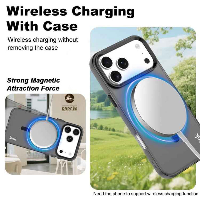 For iPhone 17 Pro Max IMAK Candy Series Shockproof MagSafe Phone Case(Black)