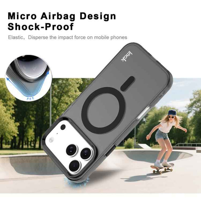 For iPhone 17 Pro Max IMAK Candy Series Shockproof MagSafe Phone Case(Black)