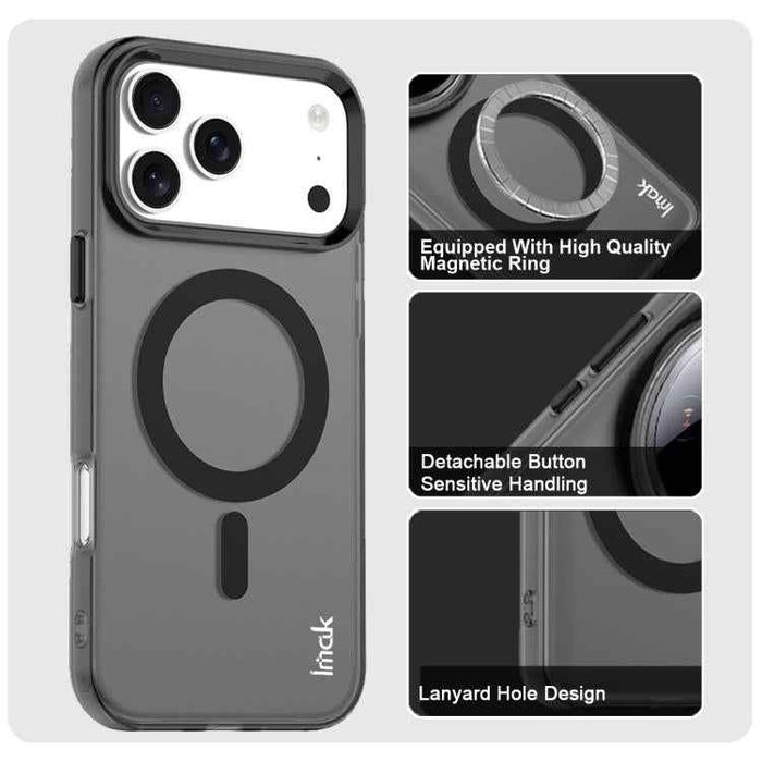 For iPhone 17 Pro Max IMAK Candy Series Shockproof MagSafe Phone Case(Black)