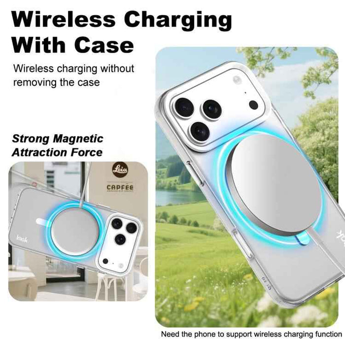 For iPhone 17 Pro Max IMAK Candy Series Shockproof MagSafe Phone Case(White)