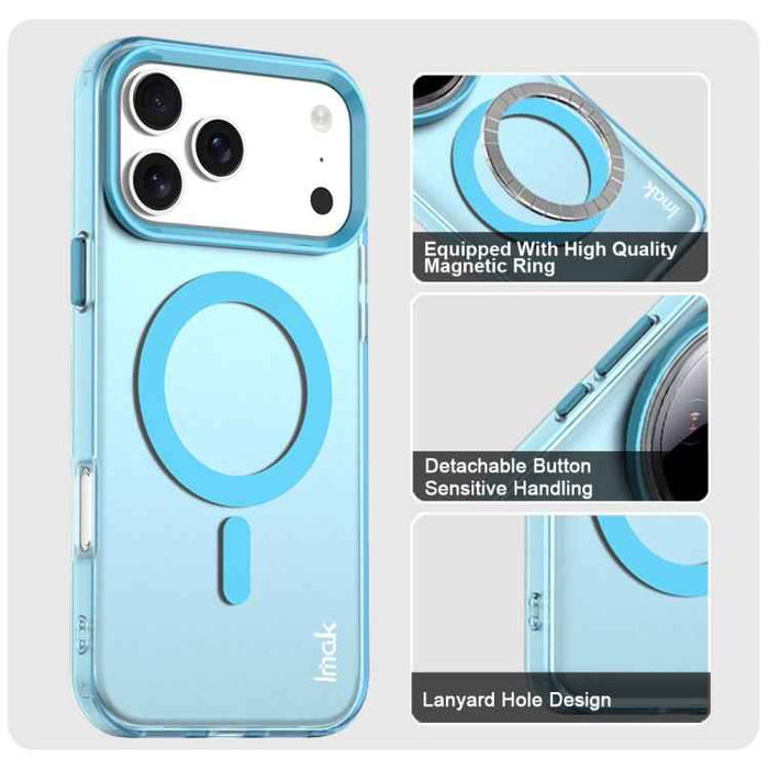 For iPhone 17 Pro Max IMAK Candy Series Shockproof MagSafe Phone Case(Blue)