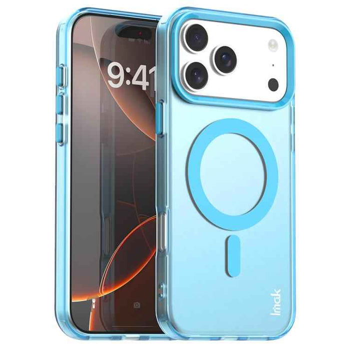 For iPhone 17 Pro Max IMAK Candy Series Shockproof MagSafe Phone Case(Blue)