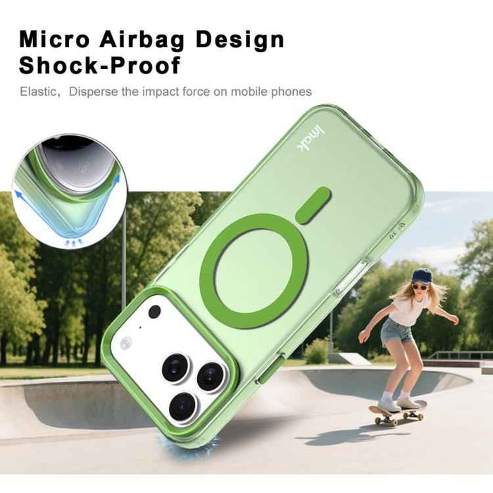 For iPhone 17 Pro Max IMAK Candy Series Shockproof MagSafe Phone Case(Green)