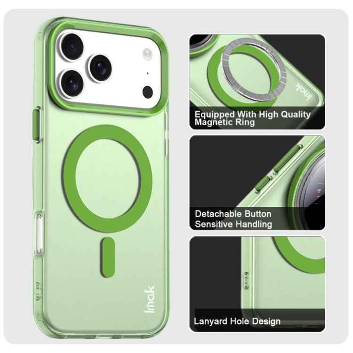 For iPhone 17 Pro Max IMAK Candy Series Shockproof MagSafe Phone Case(Green)